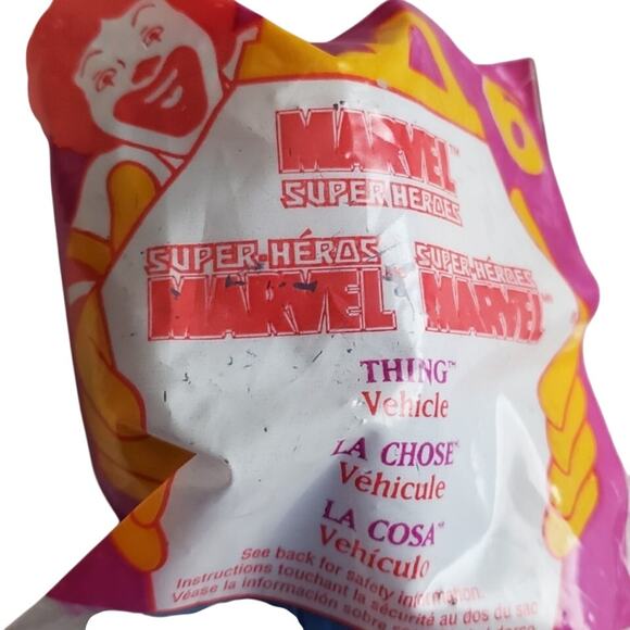 1996 Marvel McDonalds Happy Meal Toy Thing Vehicle 6 New in Package - Picture 1 of 2